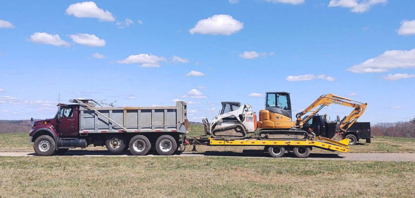 pic of truck and digger